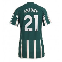 Camiseta Manchester United Antony #21 Segunda Equipación Replica 2023-24 para mujer mangas cortas
